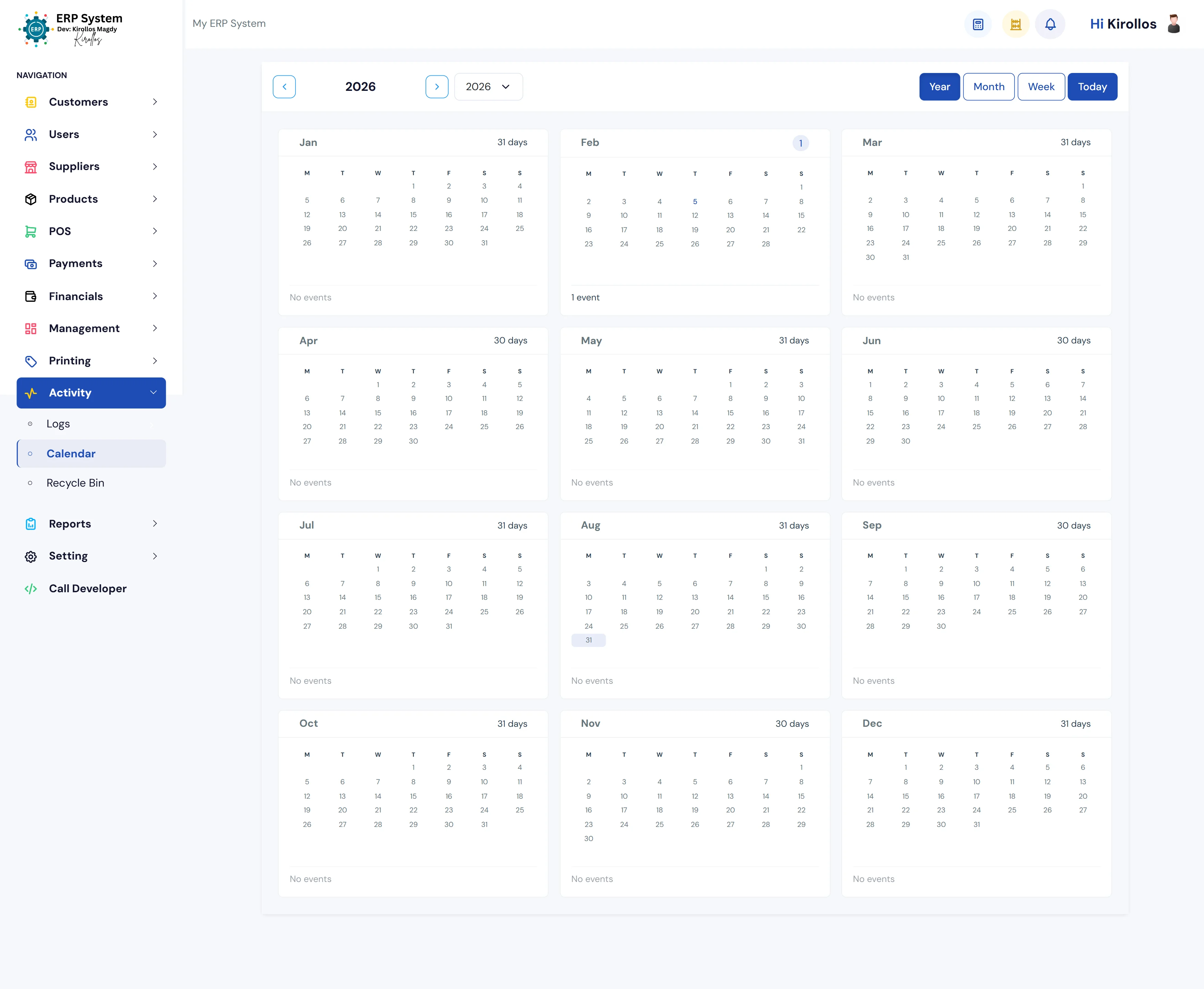 Calendar